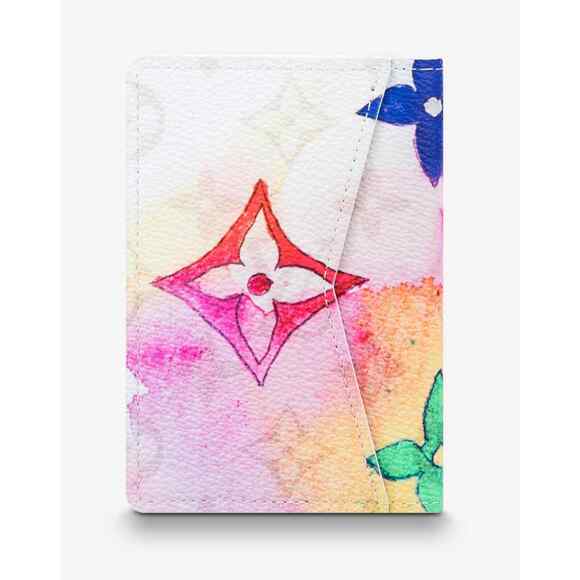 Louis Vuitton Watercolor Multicolor Monogram Logo Pocket Organizer Card Wallet - Picture 7 of 11